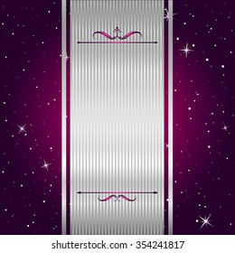 silver label christmas card background vector 