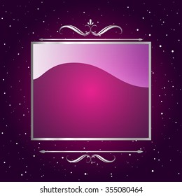 silver label christmas card background vector 