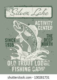 Silver lake fishing - artwork for boy wear in custom colors