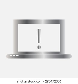 Silver  Laptop Icon