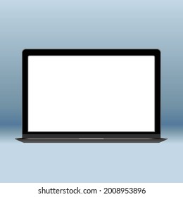 silberner Laptop mit weißem Bildschirm