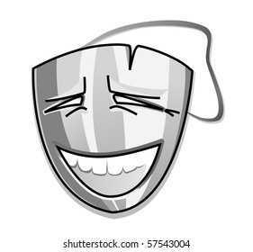silver laughing vector mask