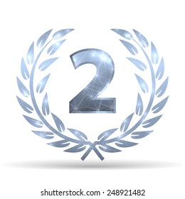 Silver laurel for second place