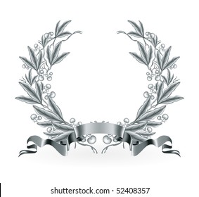 Silver Laurel Wreath, vector