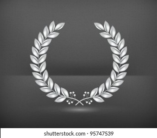 Silver Laurel Wreath, vector