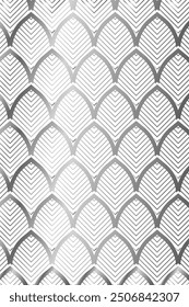 Silver Leaf Geometric seamless pattern design