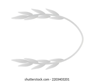 Cabeza de hoja de plata. ilustración vectorial