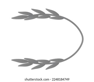 Silver  leaf headband. vector illustration
