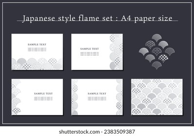 silver leaf like Japanese frame set