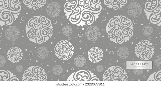 La plata deja un patrón impecable. Plantilla de ornamento vectorial vintage. Elementos Paisley. Excelente para tela, invitación, fondo, fondo de pantalla, decoración, embalaje o cualquier idea deseada.