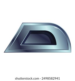 Silver letter d with beveled edge for logos, designs and more