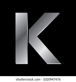 silver letter K