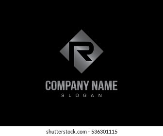 Silver letter R logo