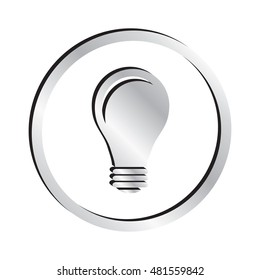 Silver Light Bulb Icon