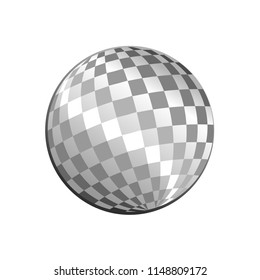 Silver Light Disco Ball Graphic Design