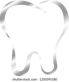 Silver Line drawing of tooth