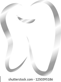 Silver Line drawing of tooth