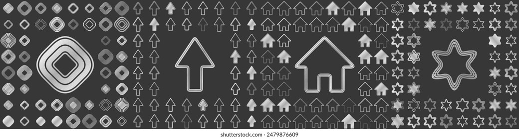 Silver line logo design collection