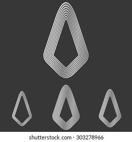 Silver line success logo design set