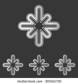 Silver line technology logo design set