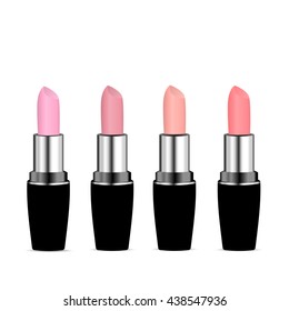 Silver lipsticks pink