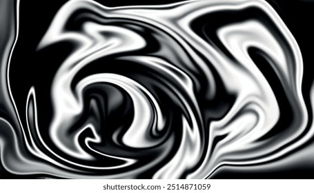 Silver liquid texture. Abstract black marble texture. Abstract black, gray marble background. Fancy liquify.