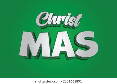 SILVER LOGO CHRISTMAS WITH GREEN BACKGROUND