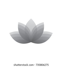 Silver Lotus Flower Logo
