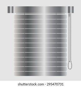 Silver Louvers sign icon. Window blinds or jalousie symbol 