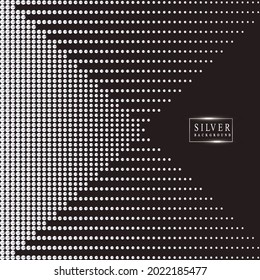 Silver luxury background with beads. Vector illustration.