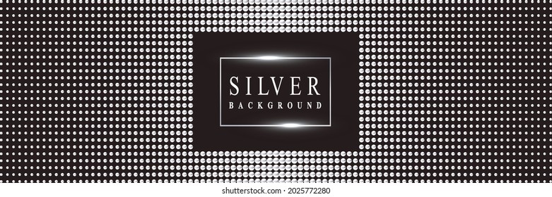Silver luxury background with beads. Vector illustration.