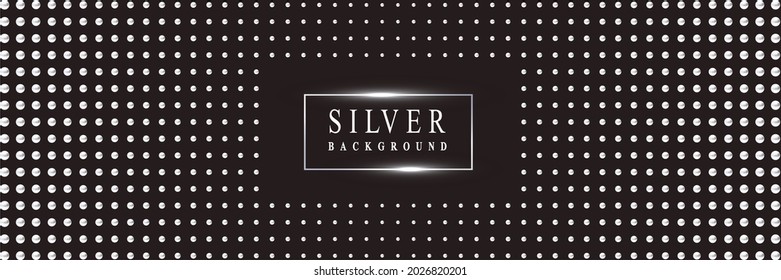 Silver luxury background with beads. Vector illustration.