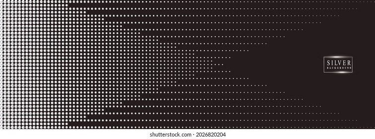 Silver luxury background with beads. Vector illustration.