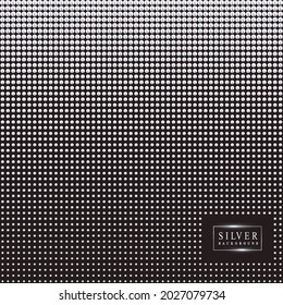 Silver luxury background with beads. Vector illustration.