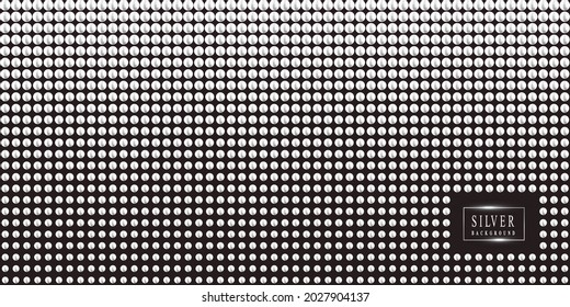 Silver luxury background with beads. Vector illustration.