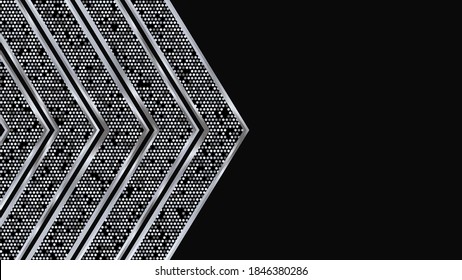 Silver luxury background template. Vector illustration