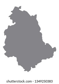 Silver Map of the Italian Region of Umbria