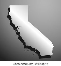 silver map of state california