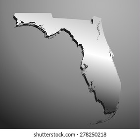 silver map of state florida