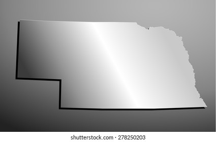silver map of state nebraska