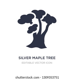 silver maple tree icon on white background. Simple element illustration from Nature concept. silver maple tree icon symbol design.