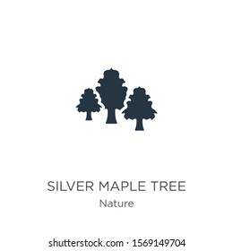 Silver maple tree icon vector. Trendy flat silver maple tree icon from nature collection isolated on white background. Vector illustration can be used for web and mobile graphic design, logo, eps10