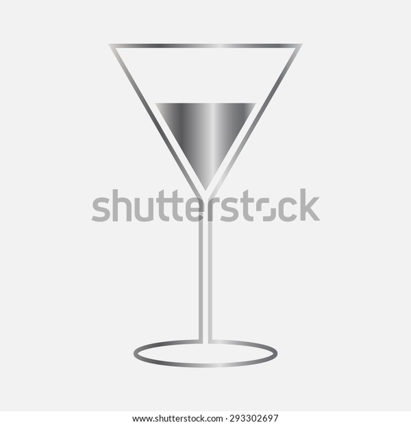 Silver Martini Glass Stock Vector (Royalty Free) 293302697 Shutterstock