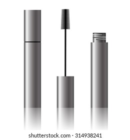 silver mascara, isolated image