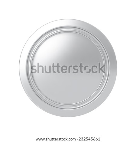 Silver medal. Highly detailed vector illustration.