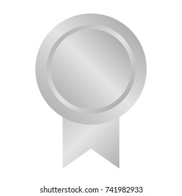 Silver medal icon illustration 