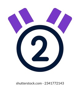silver medal icon for your website, mobile, presentation, and logo design.