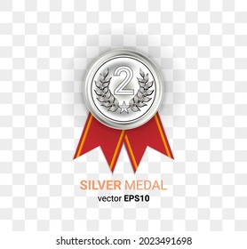 Silver Medal Illustration Image Vector EPS 10