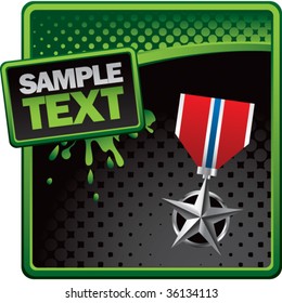 silver medal on classy modern style grunge template