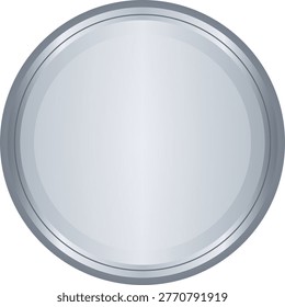Silver medal style round frame